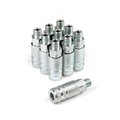 Tinkertools Lincoln Steel Coupler 0.25 x 0.25 in. Male - 10 Piece TI2637544